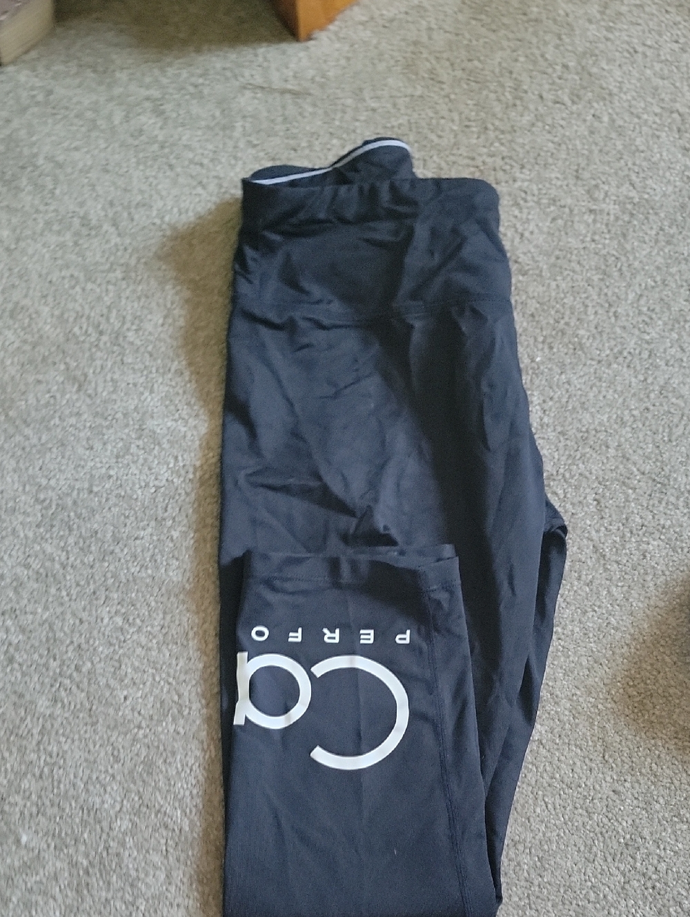 Calvin Klein Black Leggings with White Logo